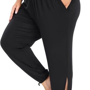 Black Women's Elastic Waist Jogger Pants
